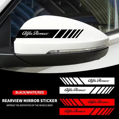 Car Mirror Decoration Stickers Body Trunk Car Emblem Decal Decoration for Giulia Giulietta Stelvio Mito Sportiva Mito