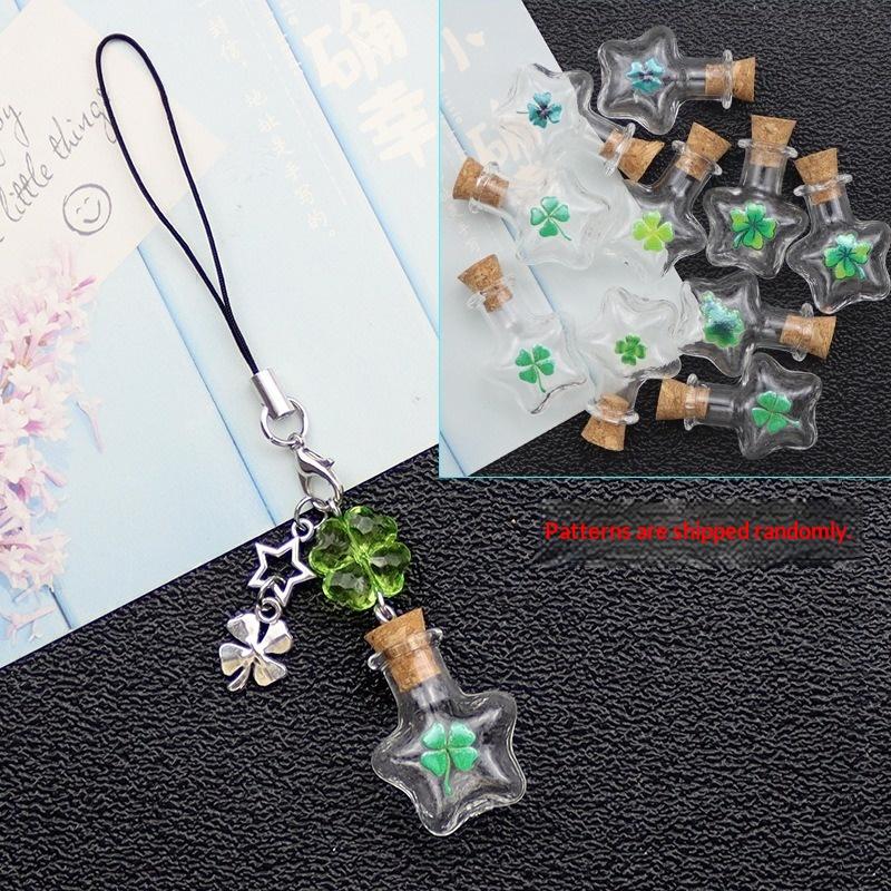 

Mini Wishing Bottle Keychain For Diy Decoration Craft Keyrings Funny Pendant Lanyard Keycord Jewelry Gift A7