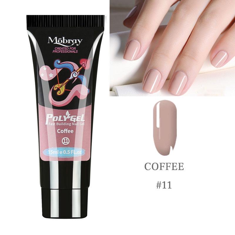 15g Polygelové nehty Akrylgel Prodloužení prstů Stavební gel Umělé tipy na nehty pro DIY nebo nehtové studio