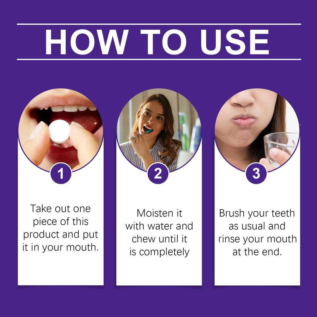 Whitening Toothpaste Tablets, Solid Toothpaste, Stain, Dirt And Odor Removers, Portable Cleaning Tablets(30pcs/1 Can)