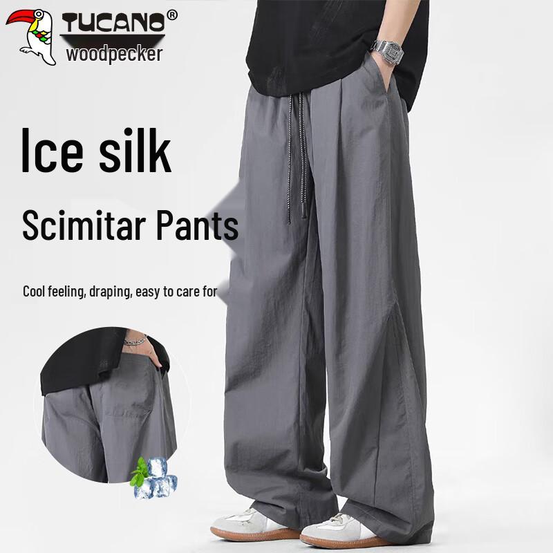 TUCANO Men s Ice Silk Straight Leg Casual Pants XL