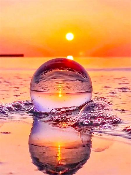 5D Diamond Painting New Arrivals Seaside Bubble Home Decor Full Square Round Embroidery Mosaic Beach Landscape Wall Art