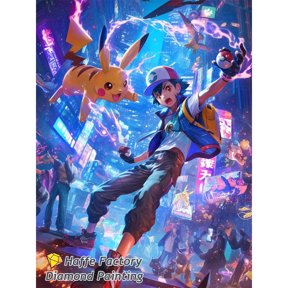 Fantasy Forest Pokemon Diy 5d Full Diamond Painting Charmander Bulbasaur Eevee Jigglypuff Art Mosaic Cross Stitch Room Decor