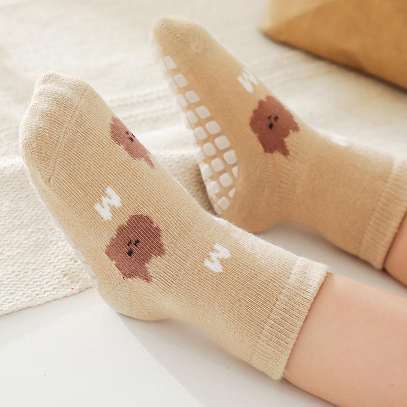 5 Pairs Kids Non-Slip Socks Cute Cartoon Patterns Comfy Breathable Floor Socks for Baby Boys And Girls Toddler Floor Sock