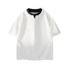 New Oxygen Cotton Striped Fabric Fake Two-piece Trendy T-shirt