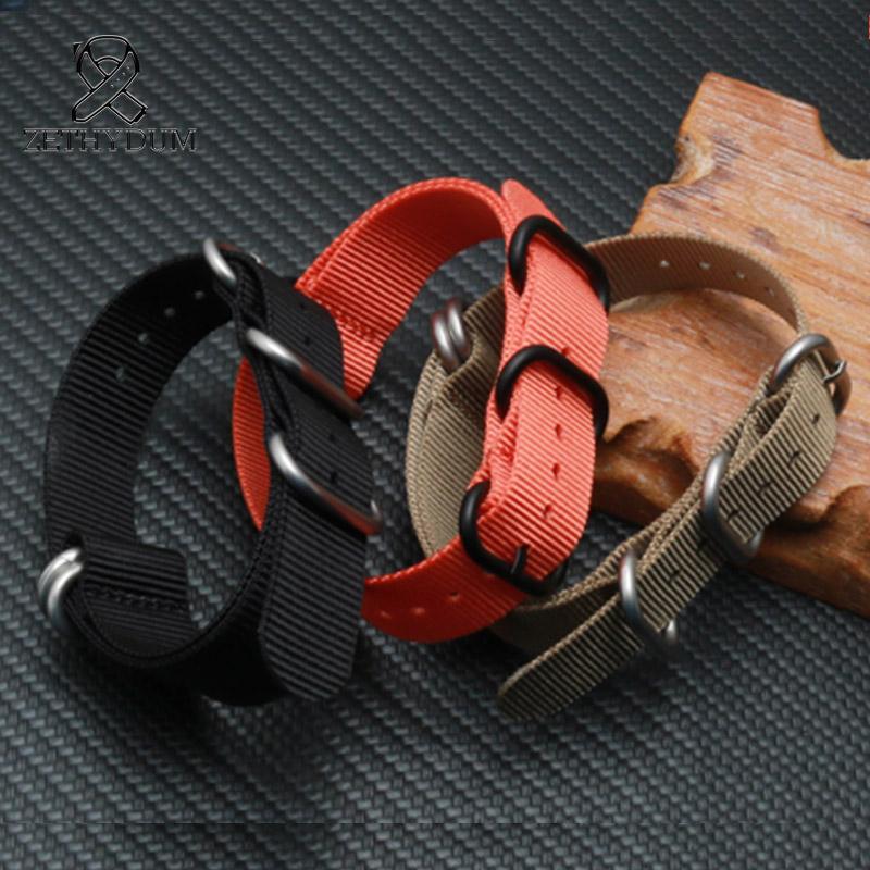 Nylon Watch Strap Bracelet Watch Strap 20 22 23 24 26mm Sport Fashion Bracelet Watch Accessories Manual Suture Simple Strap