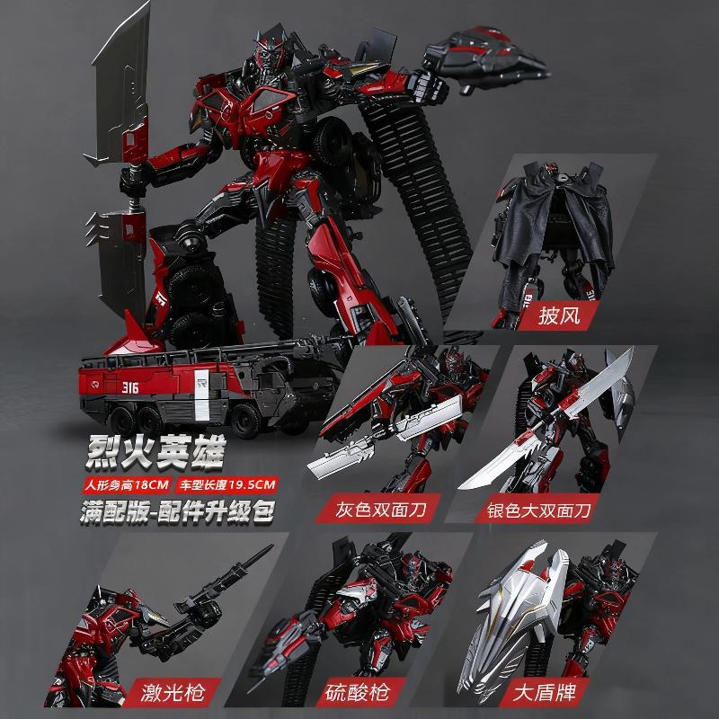 New Baiwei Tw1024 Fire Hero Optimus Fire Truck Transforme 2 In 1 Robot Car Model Detailed Action Figures Toy Collectible Gift