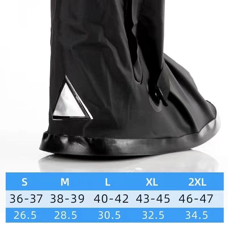 Rain Shoe Cover Tall Tube Thickened Waterproof, Non-slip and Rain-proof Shoe Cover Travel Cycling Anti-dirty Rain Boot Cover