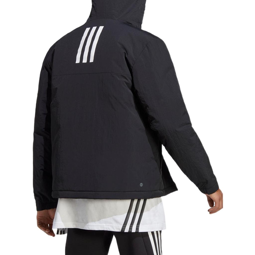 Adidas Printed Logo Zip Hoodie Jacket Men Outerwear Black HT8715