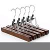 5-30PCS Wooden Pants Skirt Hangers Smooth Solid Wood Non Slip Jeans Slack Clamp Hangers Hair Extension Hangers with Swivel Hook