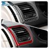 For Skoda Fabia 2 MK2 5J 2007-2010 2011 2012 2013 2014 Soft Carbon Fiber Sticker Car Air Outlet Frame Side of Center Console