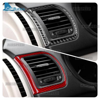 For Skoda Fabia 2 MK2 5J 2007-2010 2011 2012 2013 2014 Soft Carbon Fiber Sticker Car Air Outlet Frame Side of Center Console