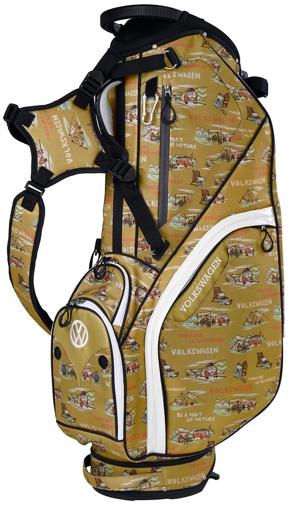 Lezax Volkswagen 9.5-inch Stand Bag, Beige, VWCB-1413