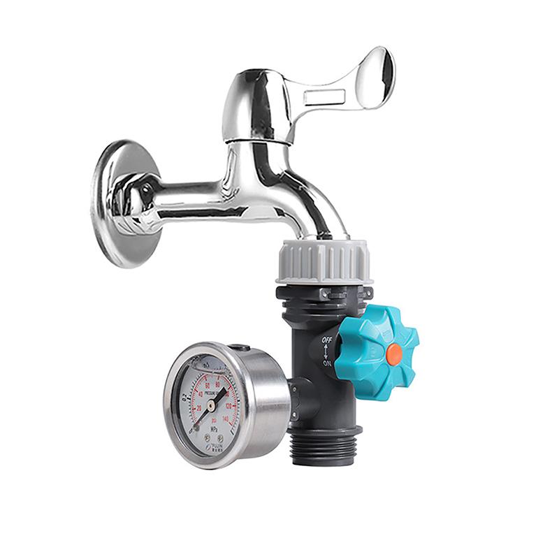 

Регулятор тиску G3/4 Регульований клапан регулювання тиску води з манометром Контролер зрошення теплиць і садів 4.5*8*8.6cm