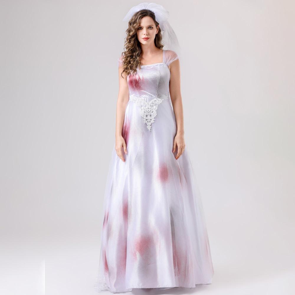New Adult Ghost Bridal Dress Party Ball Cosplay Dress Women's Wear