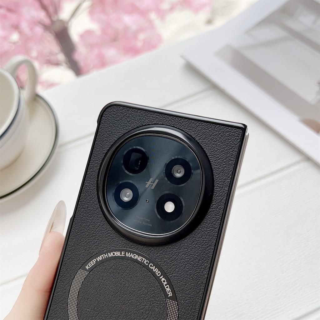 Für Oppo Find N5 5G Magnetische Hülle Anti-Drop PU-Leder + TPU Abdeckung