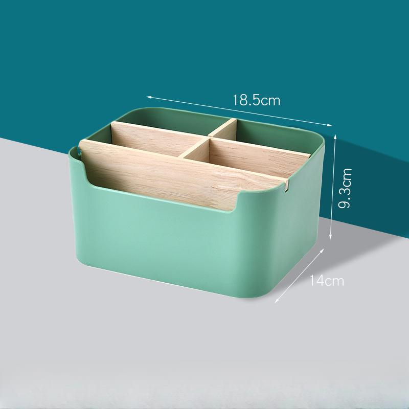 Fernbedienungshalter, 4 Steckplätze, Desktop-Aufbewahrungsbox, TV-Fernbedienung, Telefon, Trapezkorb, Schreibwaren-Organizer, Fall, Home Hotel