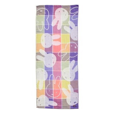 Nishikawa Miffy Face Towel 34X80cm Washable Cotton Happy Imabari Gauze Multi TT25162001 DB5601 IG 100%