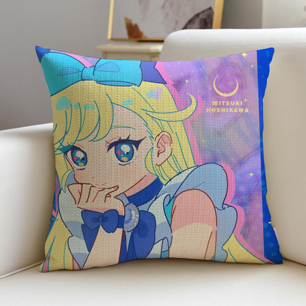 Cute HHimitsu No AiPriS Cushion Cover Breathable and Skinfriendly Linen Pillowcase Square Removable and Washable Cushion