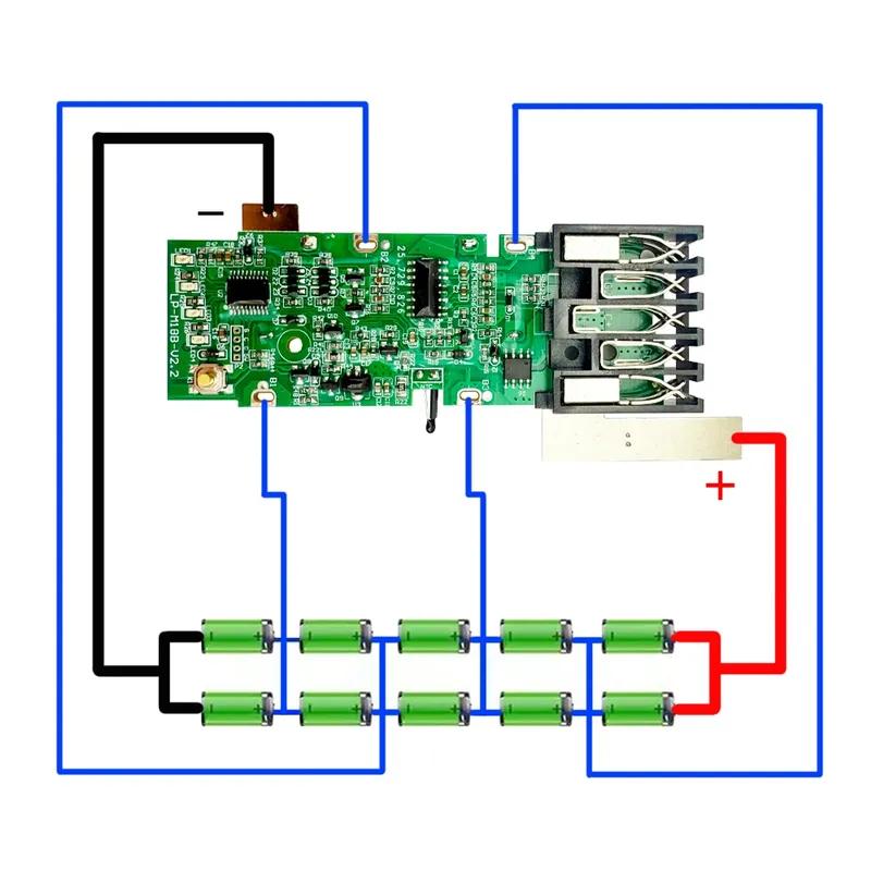 10x21700 Battery Plastic Case with PCB Charging Protection Board Box Shell For Milwaukee m18 18V 8Ah Lithium Battery Housings