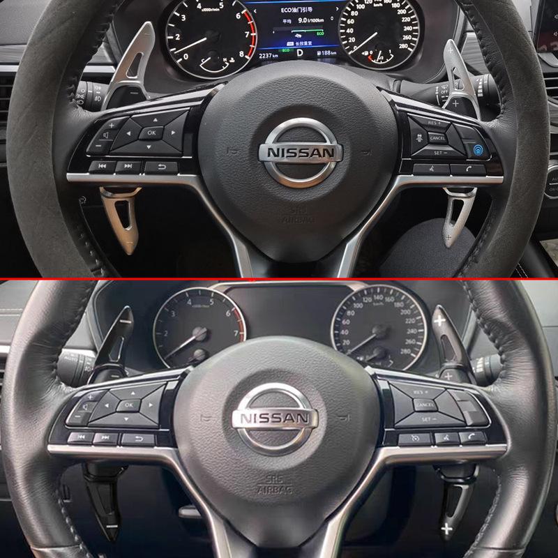 Schaltwippen für Nissan Altima SR Juke X-TRAIL Qashqai Pathfinder Rogue SV SL S Auto Lenkrad Gang DSG Aufkleber