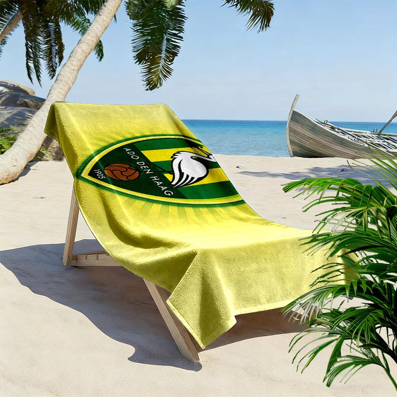 ADO Den Haag Print Strandtuch, Großes Weiches Schnelltrocknendes Handtuch für Strand Camping Schwimmen