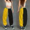 Women High Waist Contrasting Colors Hip Hop Loose Sweatpants Loose Casual Harem Pants Plus Size