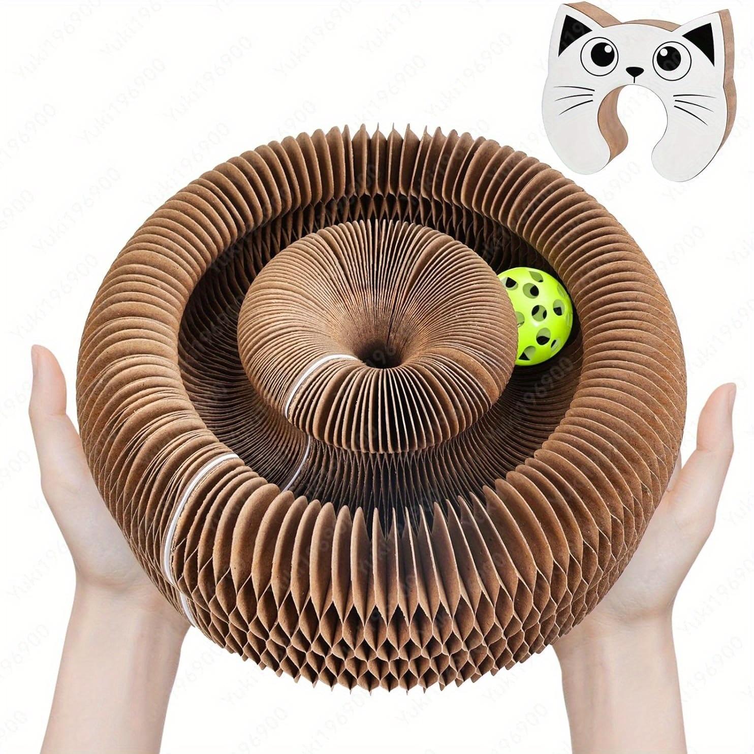 

Игрушка для кошек Когтеточка, Гармошка с шариком, Волшебный орган Когтеточка для кошек, Складная конструкция, Снимает тревогу и защищает мебель 1pc