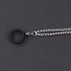 Anti-Lost Pen Lanyard Anti-Drop Portable Metal Chain Necklace Lanyard Metal Lanyard Sling Snake Bone Chain With Rubble Ring