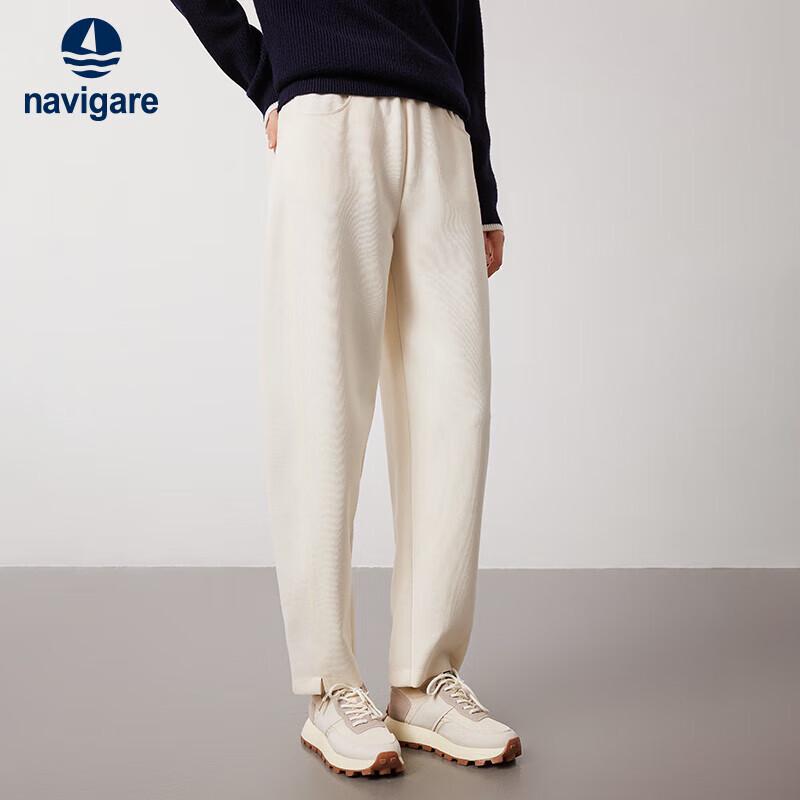 Navigare Women's Elastic Waist Relaxed Fit Casual Pants