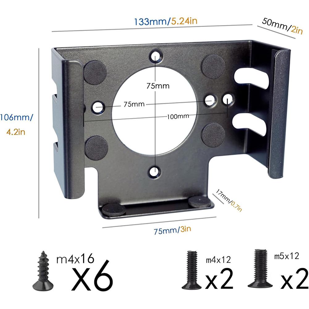 Computer Mini Host Metal Monitor Mount Holder Wall Mount Stand Under Desk Stand for Mac Mini M4/M4 Pro 2025 Accessories
