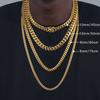 Hip-Hop Miami Thick Cuban Link Chain Stainless Steel Necklace for Men Women 18k Gold Plated Jewelry Bracelets