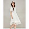 INMAN Pure Cotton French Hollow Embroidered Lace A-Line Dress