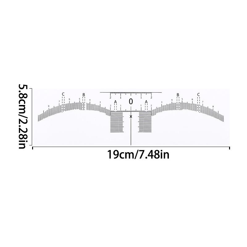 20Pcs/Pack Permanent Makeup Eyebrow Disposable Accurate Ruler Microblading Shaping Tools Eyebrow Tattoos Measure Stickers