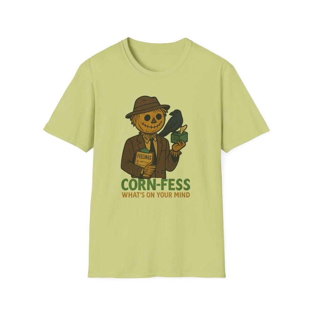 

Unisex Softstyle T-Shirt Scarecrow Counselor Funny Halloween Emotional Support S
