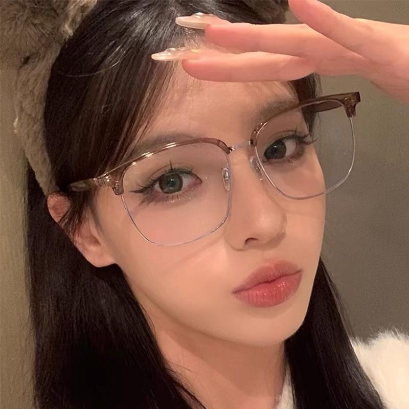 Business Half-frame Glasses Large Frame High-end Feeling Super Light Myopia Can Match The Eye  Myopia  Glasses Frame 20550