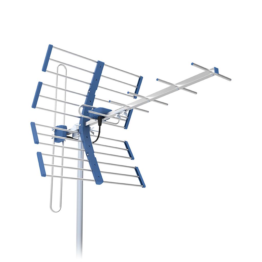 Antenna TV TT W19 Argento COMBO 5G Protetta Telkom Telmor