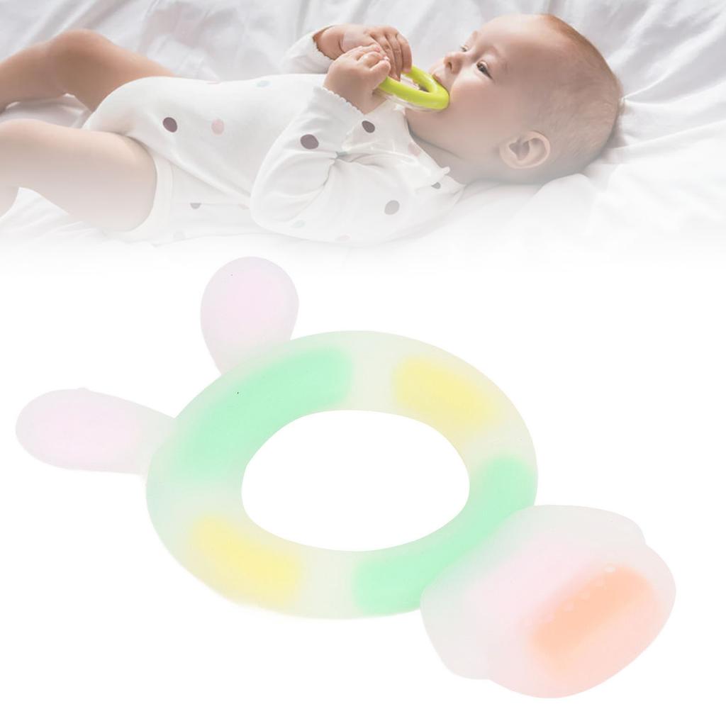 Baby Teether Toy Dishwasher Refrigerator Safe Silicone Cartoon Infant Teething Chewing Toy for 0 to 6 Months