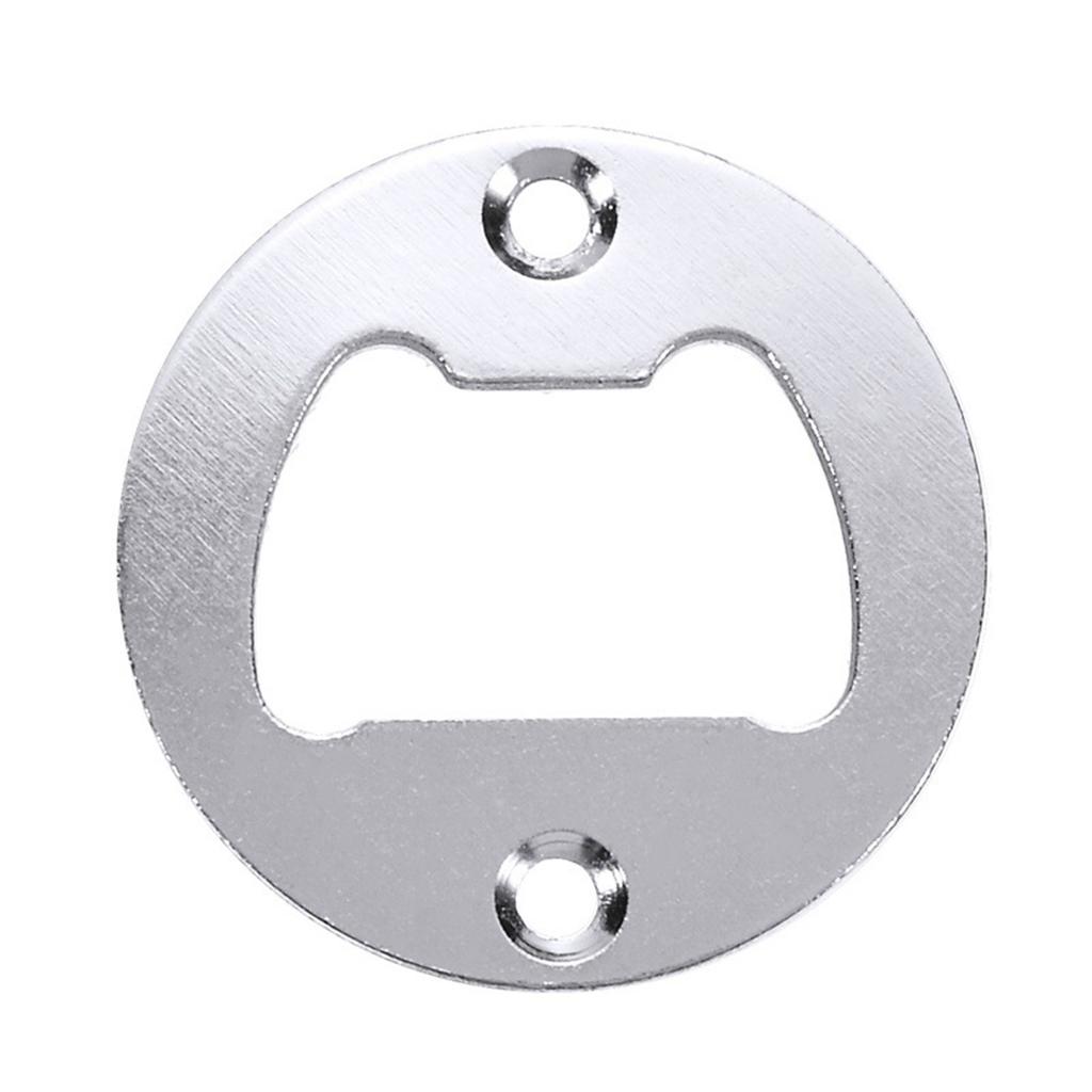 Balení 10 sad otvíráků na pivo Snadná instalace 40mm Kulaté Chromové Železné Otvíráky se šrouby a šroubovákem