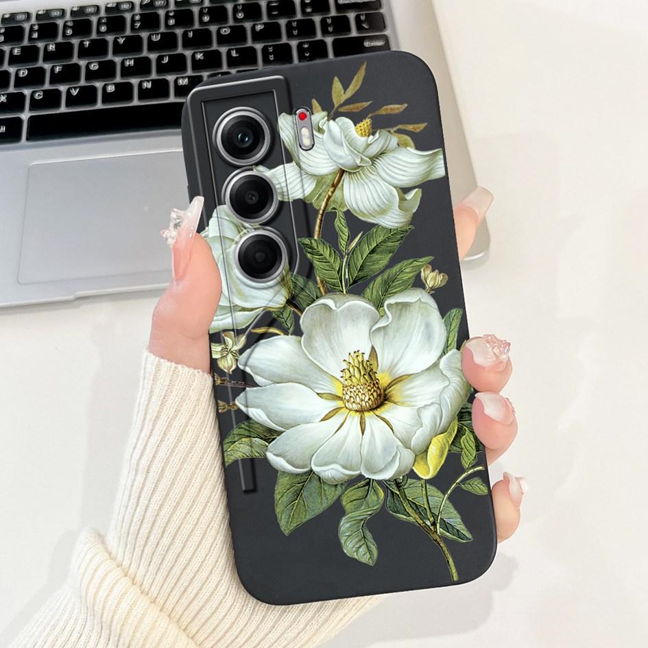For Tecno Camon 40 Case Camon40 Pro Cover New Fashion Flower Daisy Pattern Soft Silicone Protector For Tecno Camon 40Pro 5G Capa