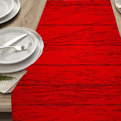 Camino de mesa de comedor para el hogar, accesorios de decoración, tocador, tapete de mesa Rectangular, regalo creativo de año, color rojo, Navidad