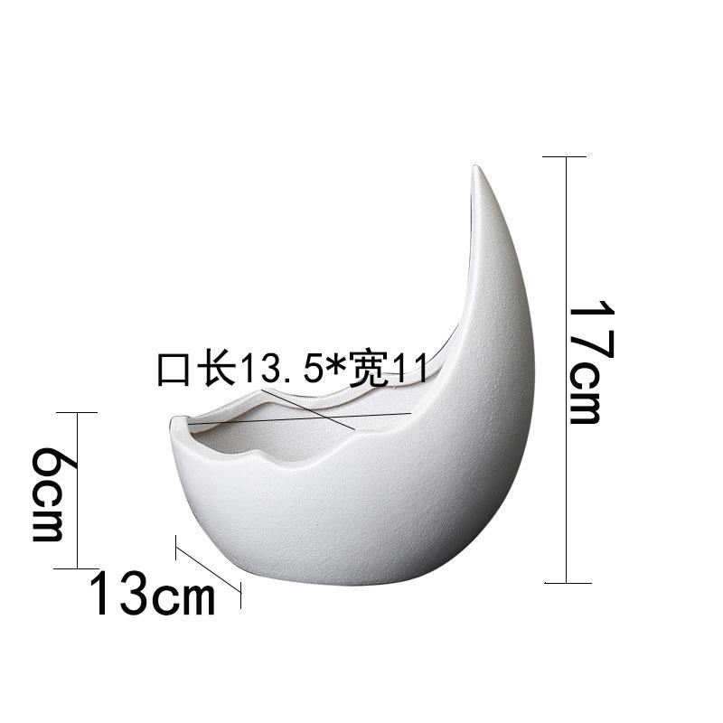 Rhinoceros Horn Shape Ceramic Flower Pot Green Plant Pot Succulent Planter Cactus Bonsai Pot Flower Container Home Decoration белый