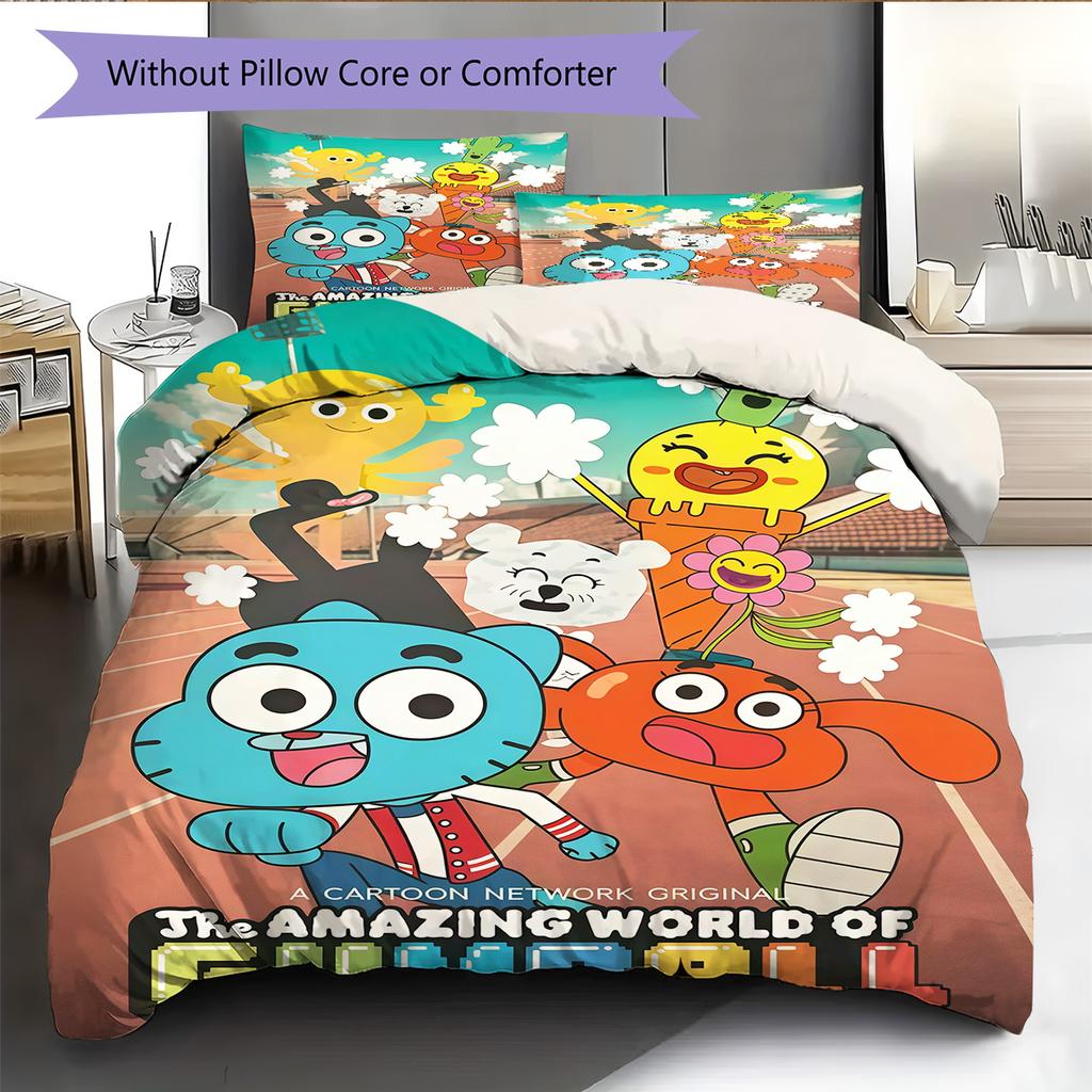 Gumball Bedding Quilt Set Quilt Cover Pillowcase Home Decoration Birthday Gift (1 * duvet cover + 2 * pillowcase, without core)