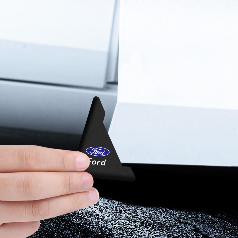 Car Sticker 2Pc Car Door Corner Cover Bumper Crash Scratch Protector Sticker For Ford Ranger Focus Kuga Mustang S-MAX Transit Mo
