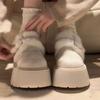 New Retro Fleece and Thick-soled Cotton Shoes for Women, Warm Snow Boots
