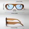 Retro Large Sunglasses for Women Fashionable Wide Legs New Large Frame Sunglasses Gradient Color Personalized Glasses Goggles