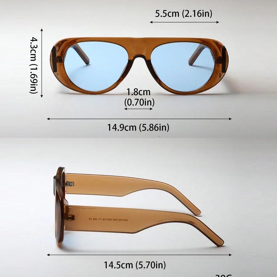 Retro Large Sunglasses for Women Fashionable Wide Legs New Large Frame Sunglasses Gradient Color Personalized Glasses Goggles