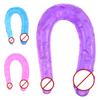 Adult Supplies Sex Toy Double Ended Realistic Dildo Flexible Jelly Dildos Penis Cock Anal Butt Plug Massager G-spot Stimulation