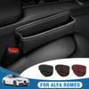 1Pcs For Alfa Romeo Giulia Veloce Giulietta Junior Stelvio Tonale 147 159 Car Seat Gap Organizer Storage Box Leather Accessories