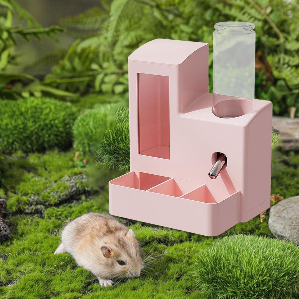 3 In 1 Hamster Automatic Feeder Container Accessories Bowl Feeding Station Dispenser for Ferrets